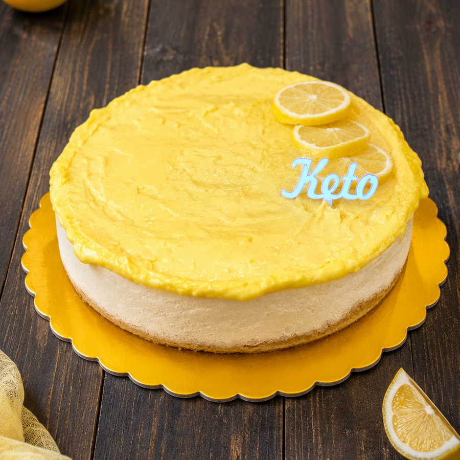 Keto Cheesecake with Lemon Curd